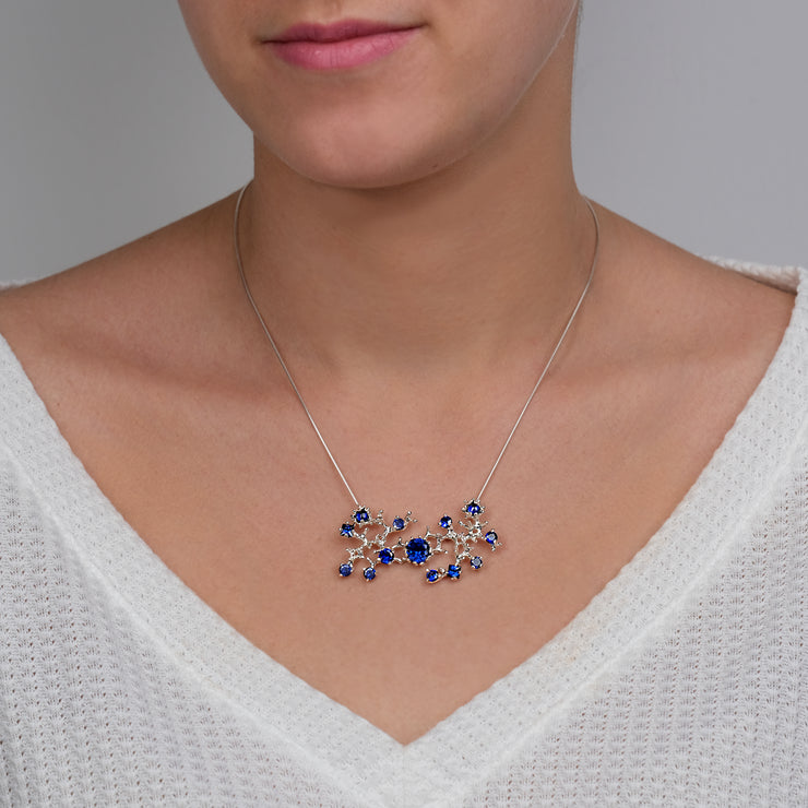 Coral Glam Sapphire Necklace