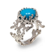 Coral Turquoise Ring
