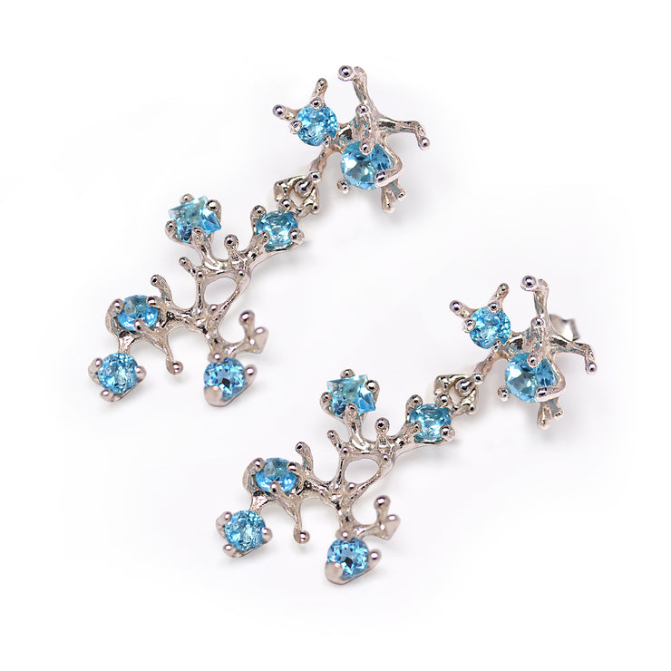 Reef Swiss Blue Topaz Earrings