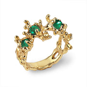 Between the Seaweeds Emerald Gold Ring