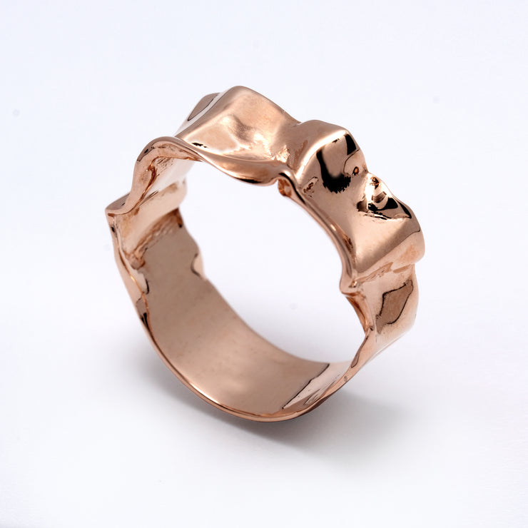 Crumpled Rose Gold Ring