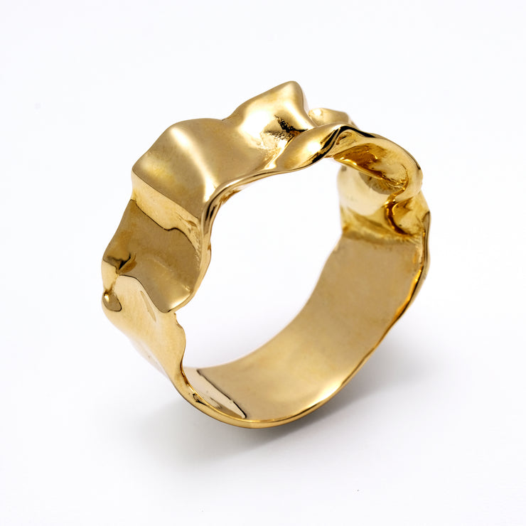 Crumpled Gold Ring
