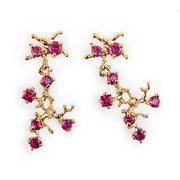 Reef Ruby Gold Earrings