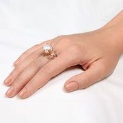 Coral Pearl Ring