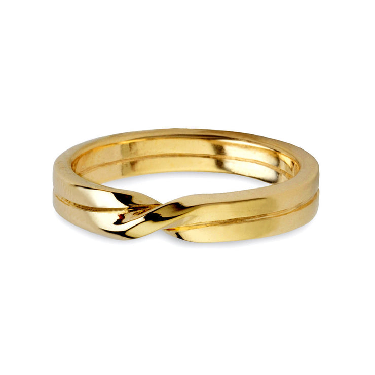 Love Knot Gold Wedding Band Ring