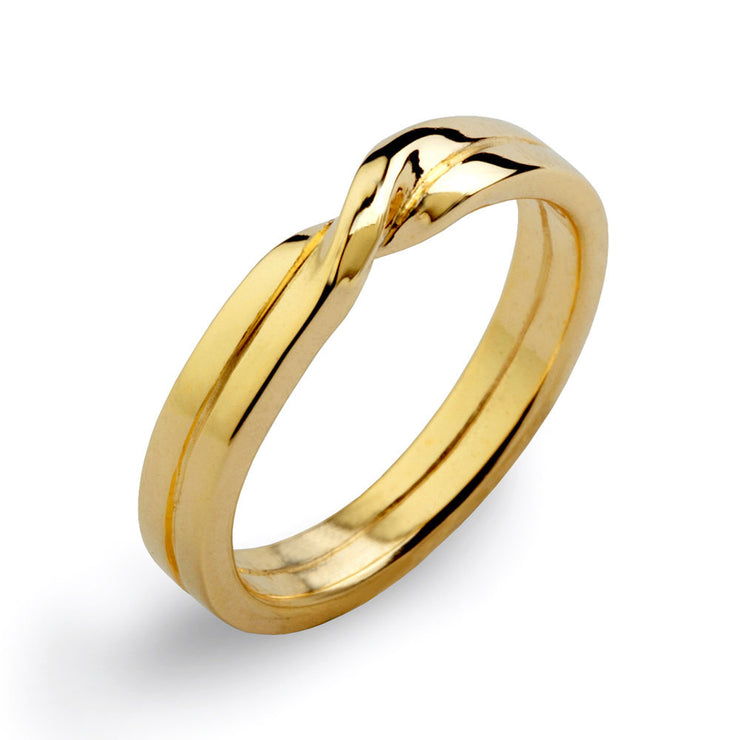 Love Knot Gold Wedding Band Ring