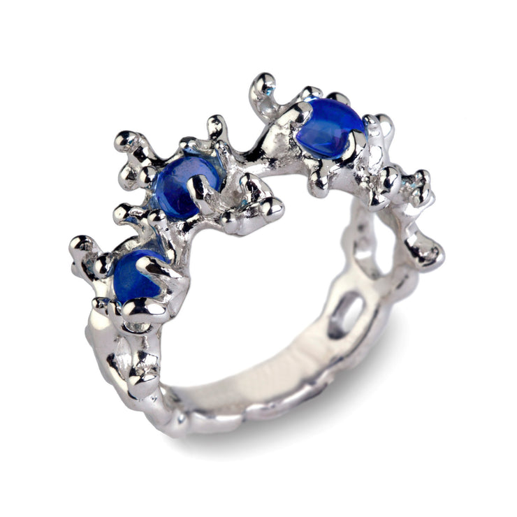 Between the Seaweeds Blue Sapphire Ring