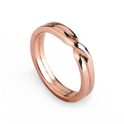 Love Knot Rose Gold Wedding Band Ring