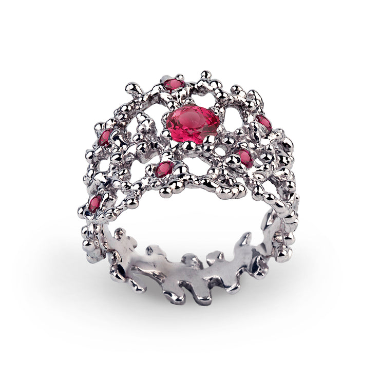 Coral Ruby Band Ring