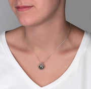 Coral Tahitian Pearl White Gold Pendant Necklace
