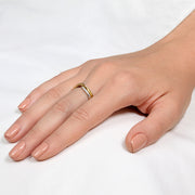 Love Knot Rose and Yellow Gold Wedding Band Ring