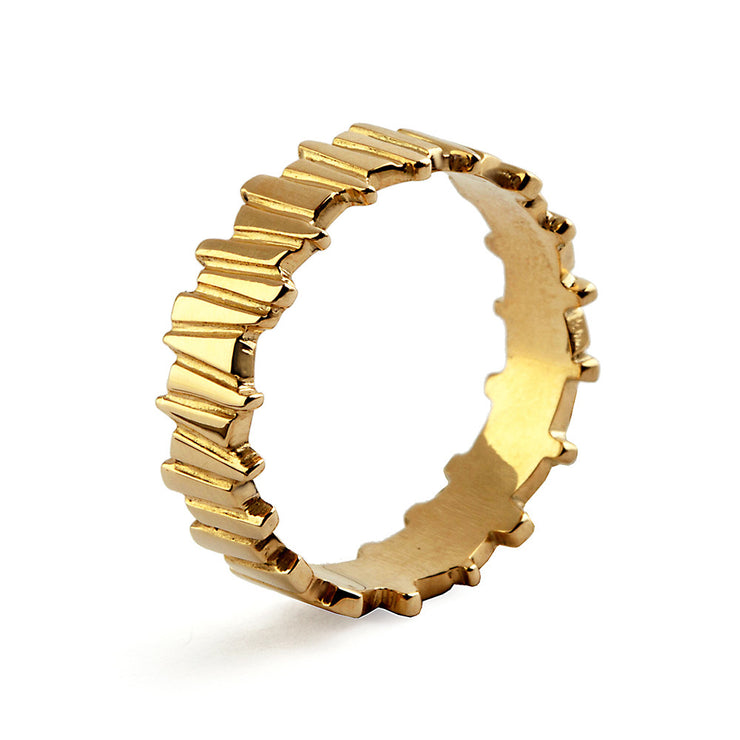 Tempo Gold Wedding Band Ring